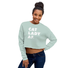 Load image into Gallery viewer, Cat Lady AF Crop Sweatshirt