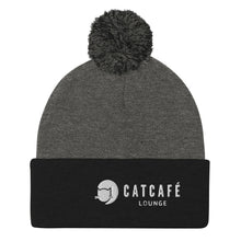 Load image into Gallery viewer, CatCafe Lounge Pom-Pom Beanie