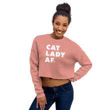Load image into Gallery viewer, Cat Lady AF Crop Sweatshirt