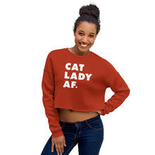 Load image into Gallery viewer, Cat Lady AF Crop Sweatshirt