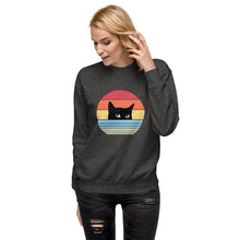 Load image into Gallery viewer, Retro Cat Unisex Fleece Pullover Sweatshirt