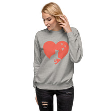 Load image into Gallery viewer, Cat Hearts Unisex Fleece Pullover Sweatshirt