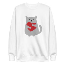 Load image into Gallery viewer, Cat Hug Unisex Fleece Pullover Sweatshirt