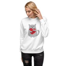 Load image into Gallery viewer, Cat Hug Unisex Fleece Pullover Sweatshirt