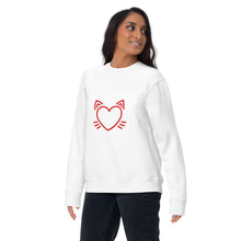 Load image into Gallery viewer, Cat Heart Unisex Fleece Sweatshirt