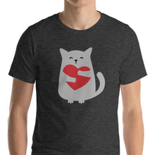 Load image into Gallery viewer, Cat Hug Short-Sleeve Unisex T-Shirt