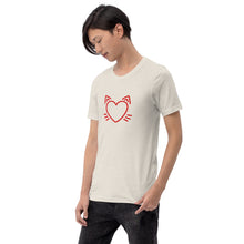 Load image into Gallery viewer, Cat Heart Short-Sleeve Unisex T-Shirt