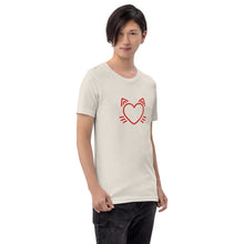 Load image into Gallery viewer, Cat Heart Short-Sleeve Unisex T-Shirt