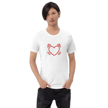 Load image into Gallery viewer, Cat Heart Short-Sleeve Unisex T-Shirt