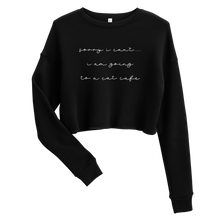 Load image into Gallery viewer, Cat Cafe Crop Sweatshirt