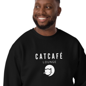 CatCafe Lounge Unisex Fleece Pullover Sweatshirt