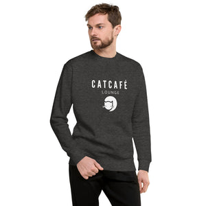 CatCafe Lounge Unisex Fleece Pullover Sweatshirt
