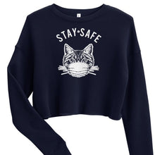 Load image into Gallery viewer, Stay Safe Crop Sweatshirt

