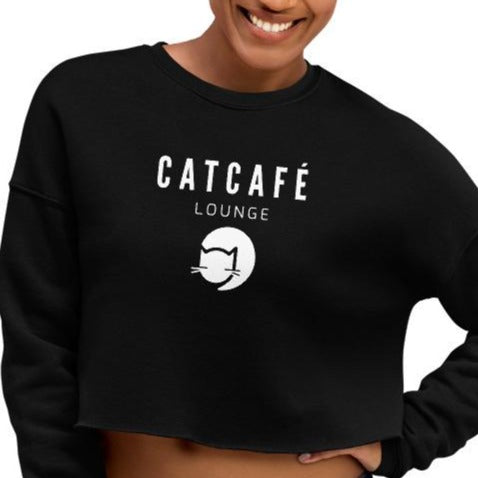 CatCafe Lounge Crop Sweatshirt