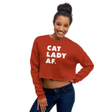 Load image into Gallery viewer, Cat Lady AF Crop Sweatshirt
