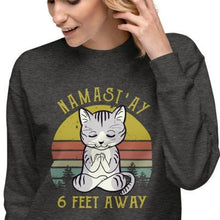 Load image into Gallery viewer, Namast&#39;ay Away Unisex Fleece Pullover Sweatshirt
