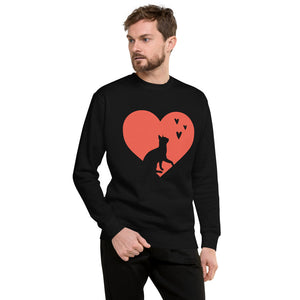 Cat Hearts Unisex Fleece Pullover Sweatshirt