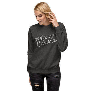 Meowy Christmas Unisex Fleece Pullover Sweatshirt