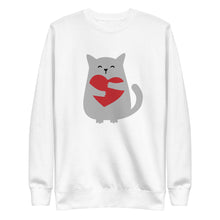 Load image into Gallery viewer, Cat Hug Unisex Fleece Pullover Sweatshirt
