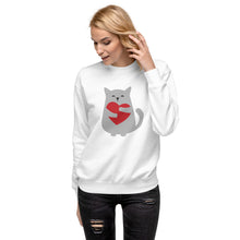Load image into Gallery viewer, Cat Hug Unisex Fleece Pullover Sweatshirt
