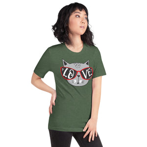 Cool Cat Love Short-Sleeve Unisex T-Shirt