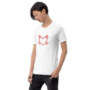 Cat Heart Short-Sleeve Unisex T-Shirt