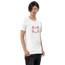 Load image into Gallery viewer, Cat Heart Short-Sleeve Unisex T-Shirt
