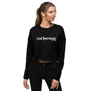 Cat Person California Crop Sweatshirt